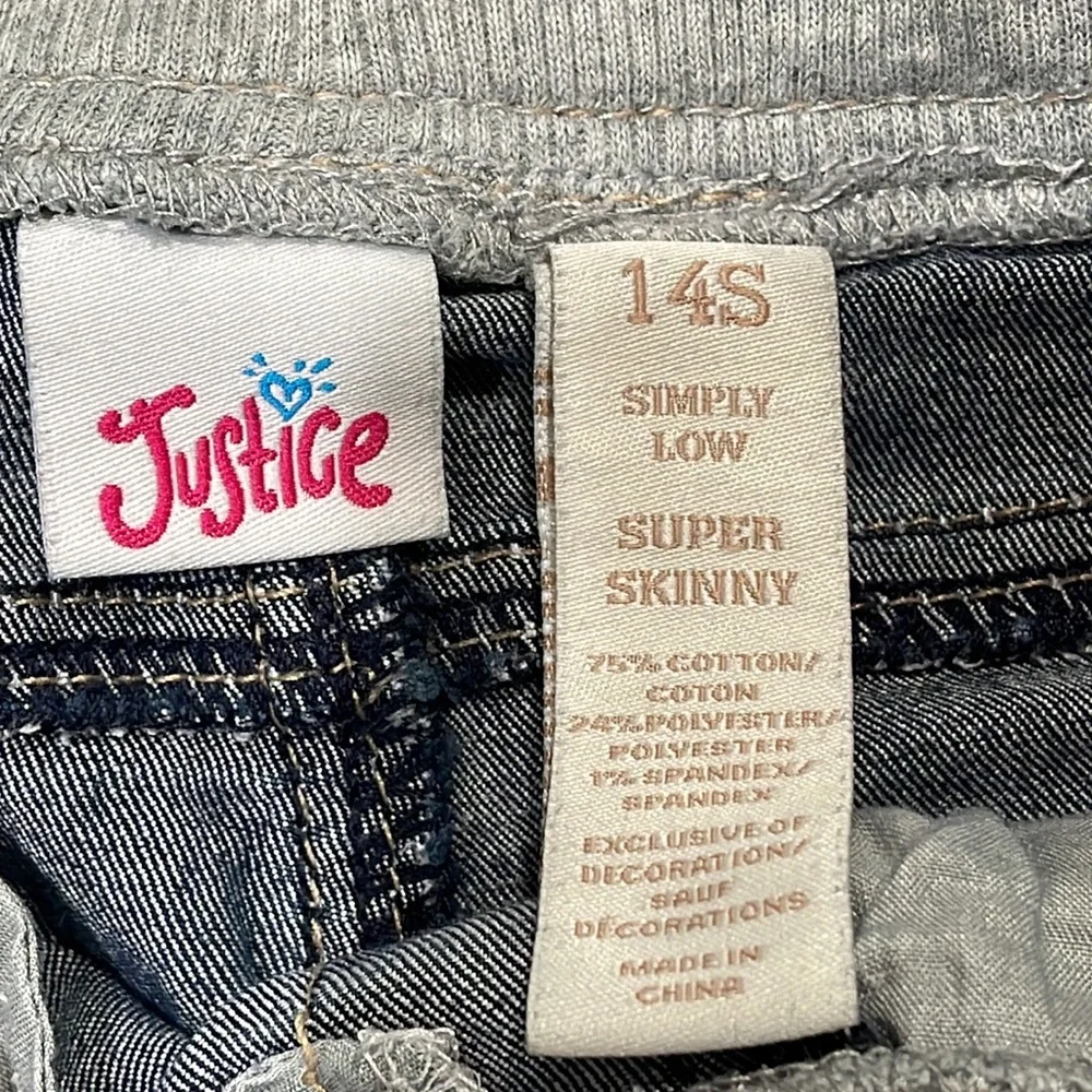 Justice Girl Skinny Stretch Jeans Size 14